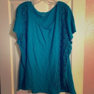 Lane Bryant lace sides tee